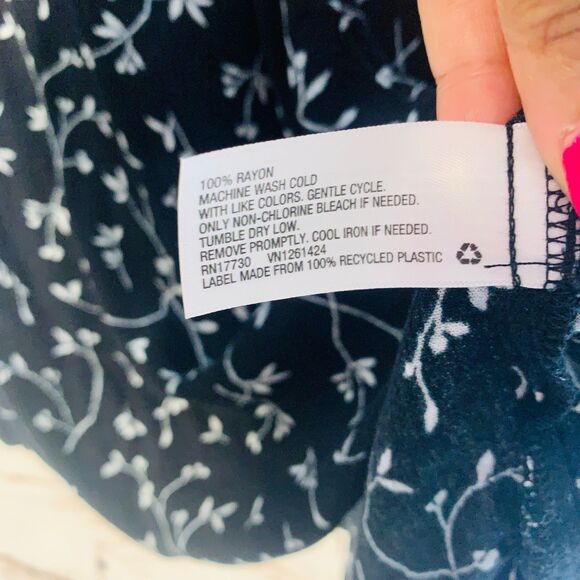 Universal Thread XXL Wrap Floral Tie Hem Long Sleeve Boho Cottagecore Blouse Top - Picture 6 of 7